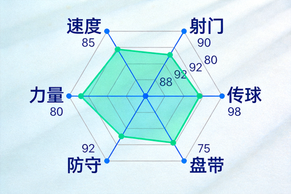 球员能力六维雷达图可视化展示
